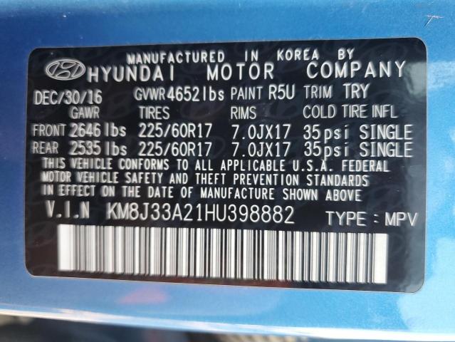 Photo 13 VIN: KM8J33A21HU398882 - HYUNDAI TUCSON LIM 