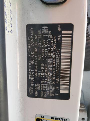 Photo 11 VIN: KM8J33A22GU035747 - HYUNDAI TUCSON LIM 