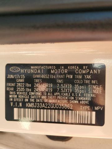 Photo 11 VIN: KM8J33A22GU035862 - HYUNDAI TUCSON 