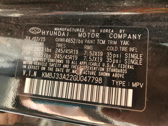 Photo 12 VIN: KM8J33A22GU047798 - HYUNDAI TUCSON LIM 