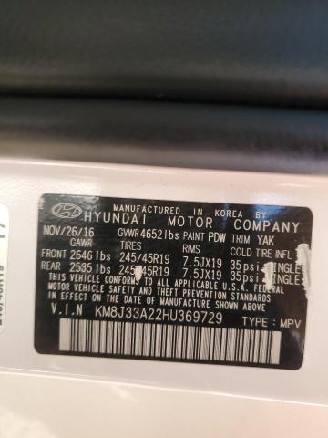 Photo 12 VIN: KM8J33A22HU369729 - HYUNDAI TUCSON LIM 