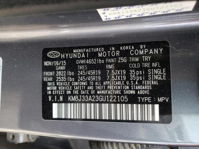 Photo 9 VIN: KM8J33A23GU122105 - HYUNDAI TUCSON LIM 