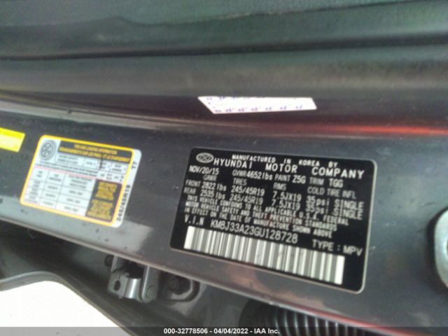 Photo 8 VIN: KM8J33A23GU128728 - HYUNDAI TUCSON 