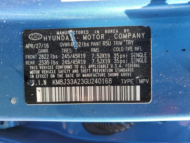 Photo 11 VIN: KM8J33A23GU240168 - HYUNDAI TUCSON LIM 