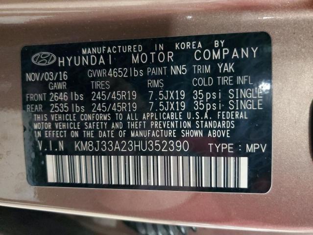 Photo 12 VIN: KM8J33A23HU352390 - HYUNDAI TUCSON LIM 