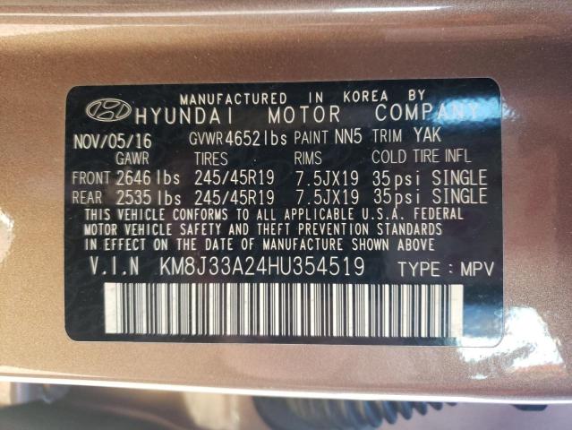 Photo 12 VIN: KM8J33A24HU354519 - HYUNDAI TUCSON LIM 