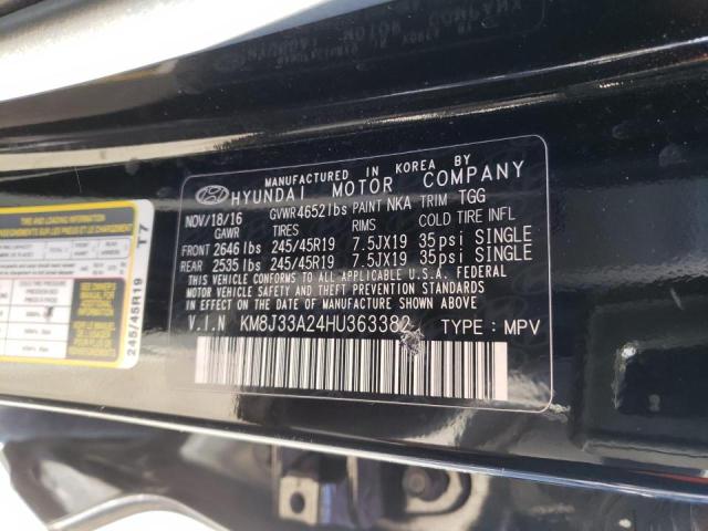 Photo 9 VIN: KM8J33A24HU363382 - HYUNDAI TUCSON LIM 