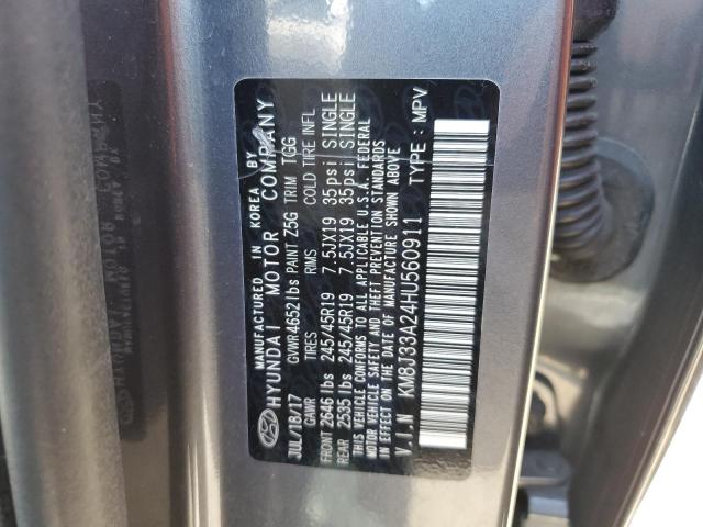 Photo 12 VIN: KM8J33A24HU560911 - HYUNDAI TUCSON LIM 