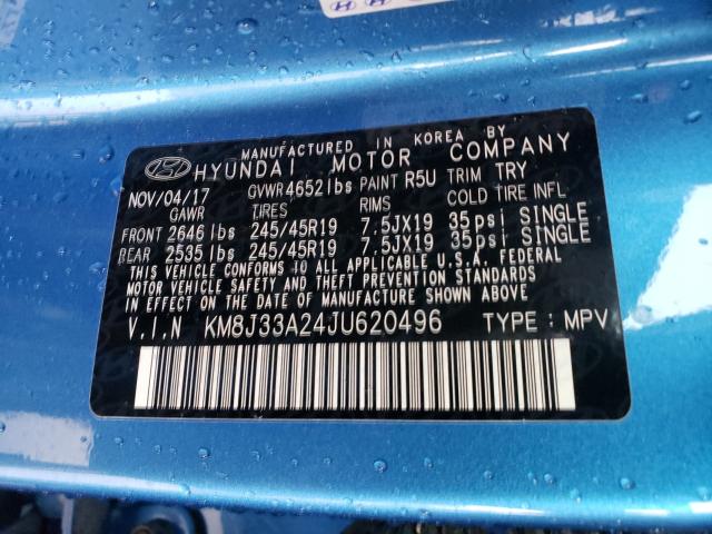 Photo 9 VIN: KM8J33A24JU620496 - HYUNDAI TUCSON VAL 