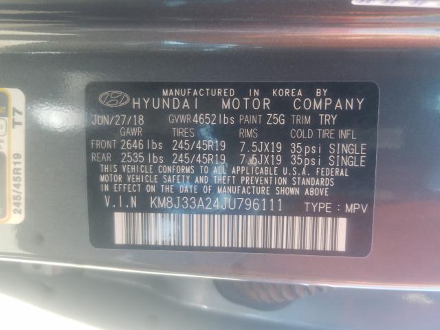 Photo 9 VIN: KM8J33A24JU796111 - HYUNDAI TUCSON VAL 