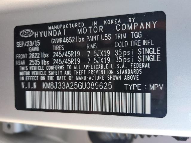 Photo 12 VIN: KM8J33A25GU089625 - HYUNDAI TUCSON LIM 