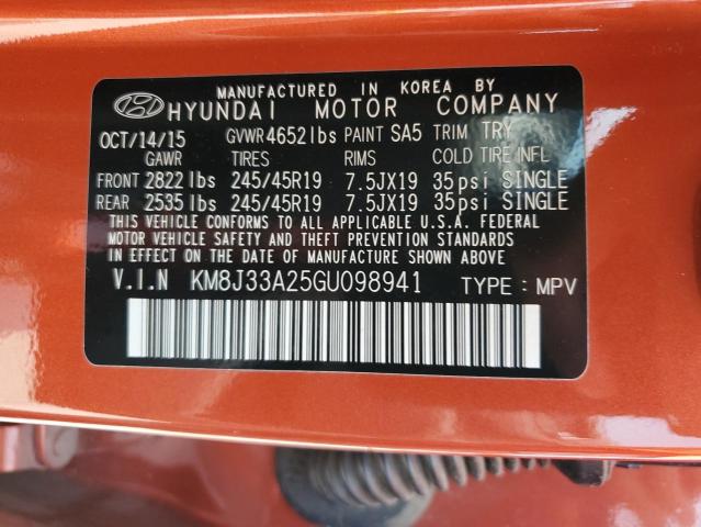 Photo 12 VIN: KM8J33A25GU098941 - HYUNDAI TUCSON LIM 