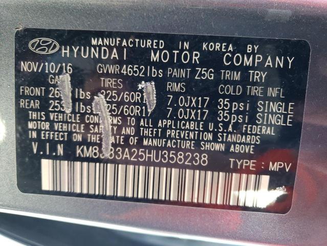 Photo 12 VIN: KM8J33A25HU358238 - HYUNDAI TUCSON LIM 