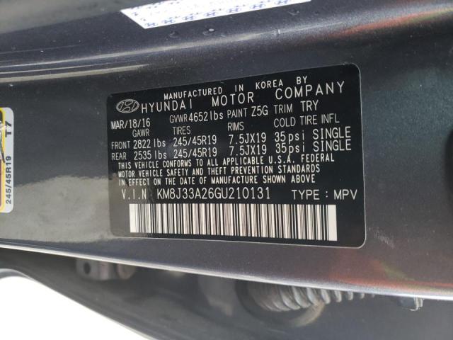 Photo 9 VIN: KM8J33A26GU210131 - HYUNDAI TUCSON LIM 