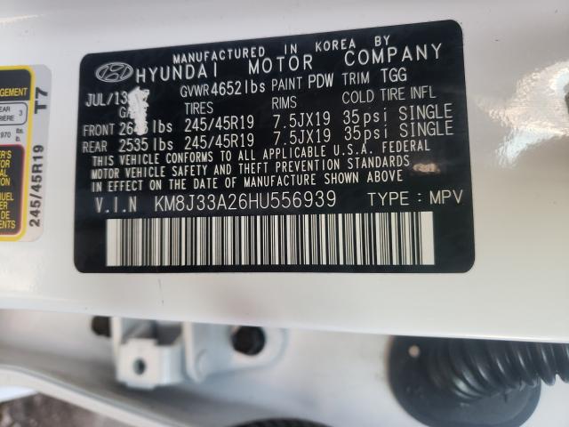 Photo 9 VIN: KM8J33A26HU556939 - HYUNDAI TUCSON LIM 