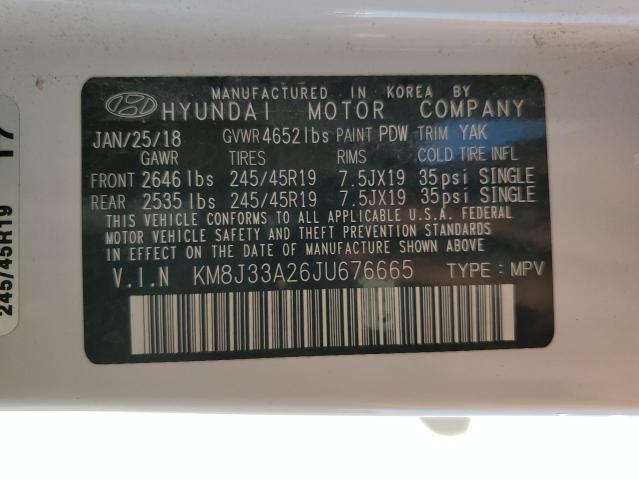 Photo 9 VIN: KM8J33A26JU676665 - HYUNDAI TUCSON VAL 