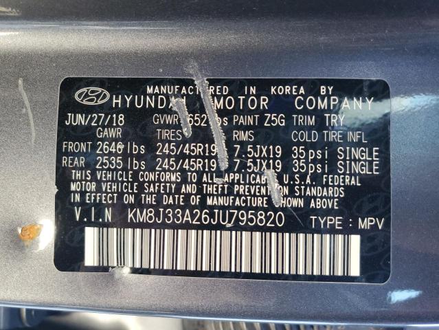 Photo 12 VIN: KM8J33A26JU795820 - HYUNDAI TUCSON VAL 