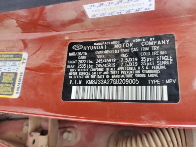 Photo 11 VIN: KM8J33A27GU209005 - HYUNDAI TUCSON 