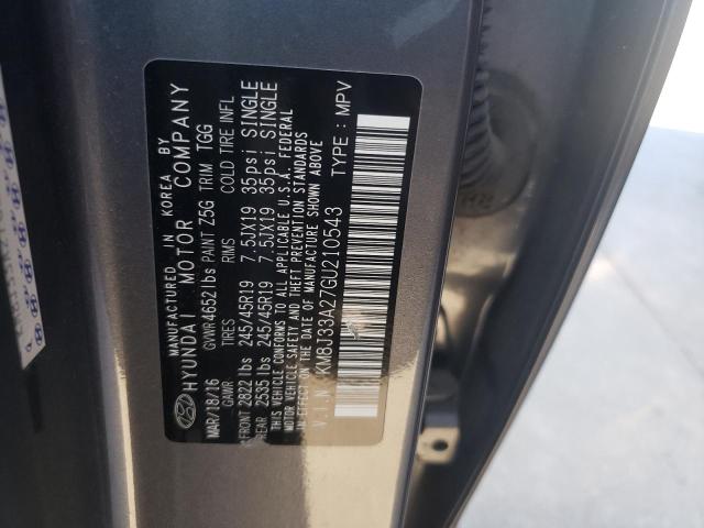 Photo 9 VIN: KM8J33A27GU210543 - HYUNDAI TUCSON LIM 