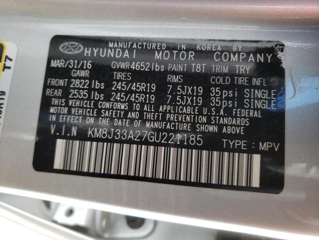 Photo 11 VIN: KM8J33A27GU221185 - HYUNDAI TUCSON LIM 