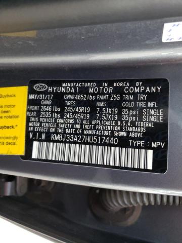 Photo 9 VIN: KM8J33A27HU517440 - HYUNDAI TUCSON LIM 