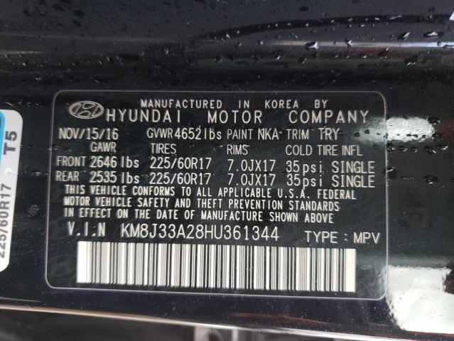 Photo 9 VIN: KM8J33A28HU361344 - HYUNDAI TUCSON LIM 