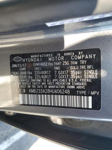 Photo 12 VIN: KM8J33A28HU406248 - HYUNDAI TUCSON 