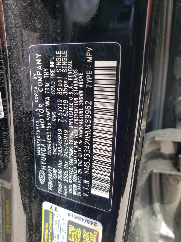 Photo 12 VIN: KM8J33A28HU439962 - HYUNDAI TUCSON 