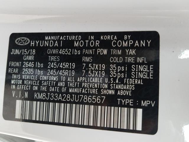 Photo 9 VIN: KM8J33A28JU786567 - HYUNDAI TUCSON VAL 