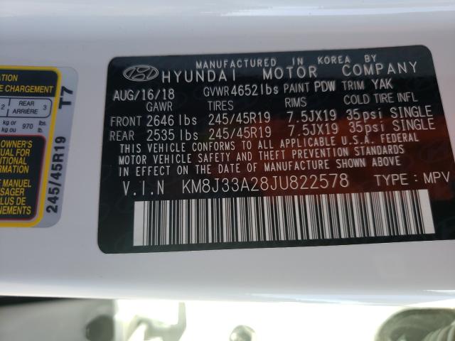 Photo 9 VIN: KM8J33A28JU822578 - HYUNDAI TUCSON VAL 