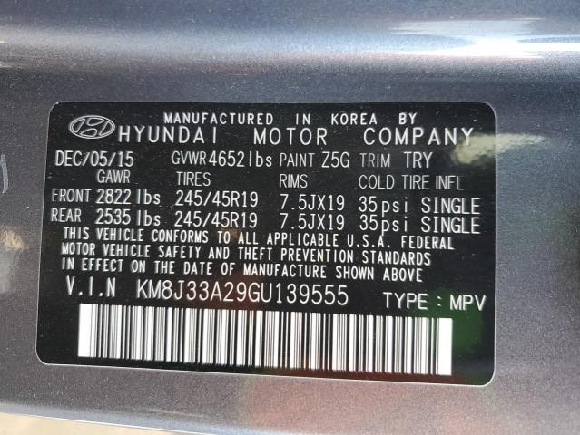 Photo 12 VIN: KM8J33A29GU139555 - HYUNDAI TUCSON LIM 