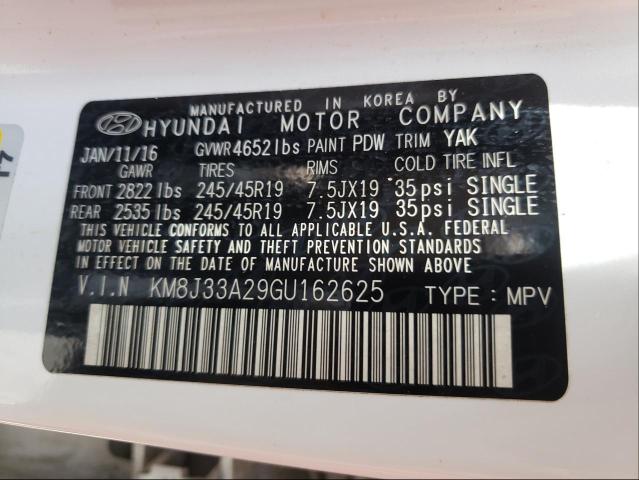 Photo 9 VIN: KM8J33A29GU162625 - HYUNDAI TUCSON LIM 