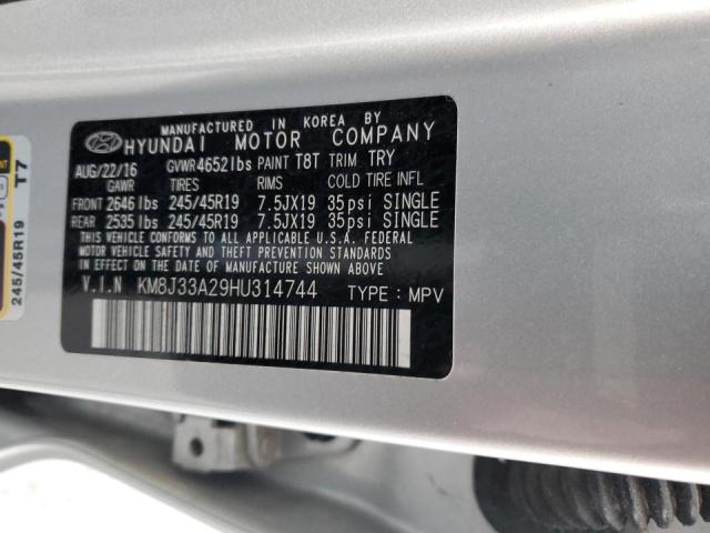 Photo 12 VIN: KM8J33A29HU314744 - HYUNDAI TUCSON LIM 