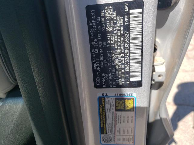 Photo 9 VIN: KM8J33A29HU355827 - HYUNDAI TUCSON LIM 