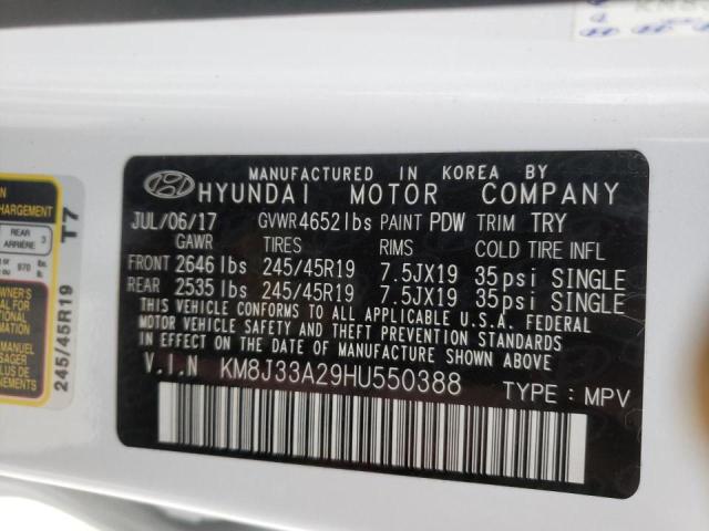 Photo 9 VIN: KM8J33A29HU550388 - HYUNDAI TUCSON LIM 