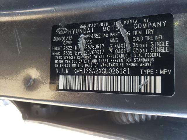 Photo 9 VIN: KM8J33A2XGU026181 - HYUNDAI TUCSON LIM 