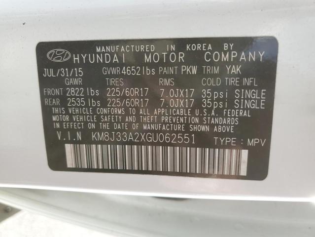 Photo 9 VIN: KM8J33A2XGU062551 - HYUNDAI TUCSON LIM 