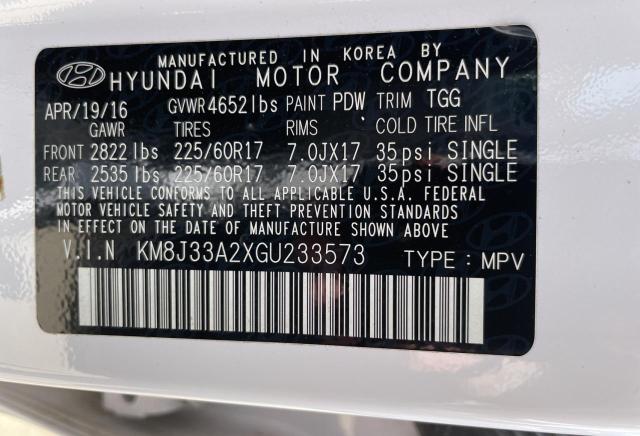 Photo 9 VIN: KM8J33A2XGU233573 - HYUNDAI TUCSON 