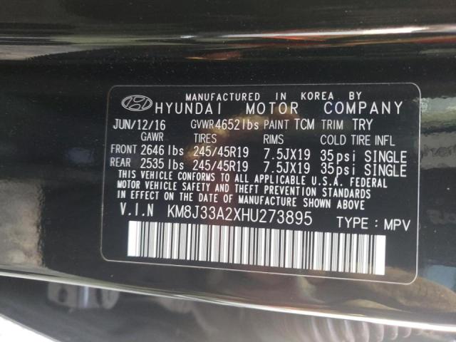 Photo 9 VIN: KM8J33A2XHU273895 - HYUNDAI TUCSON LIM 