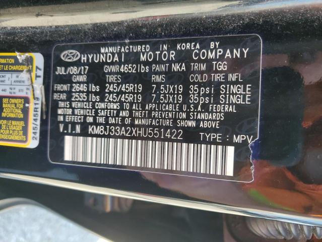 Photo 12 VIN: KM8J33A2XHU551422 - HYUNDAI TUCSON LIM 