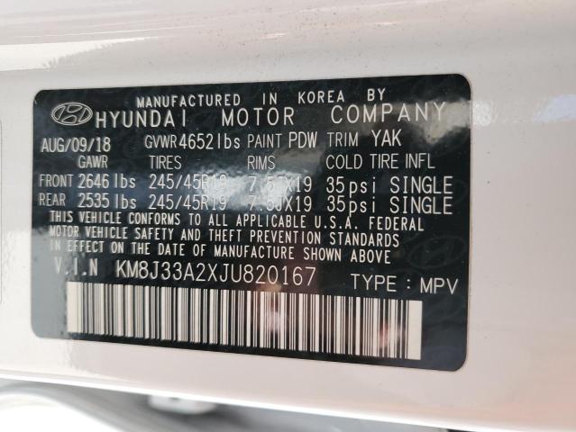 Photo 12 VIN: KM8J33A2XJU820167 - HYUNDAI TUCSON 