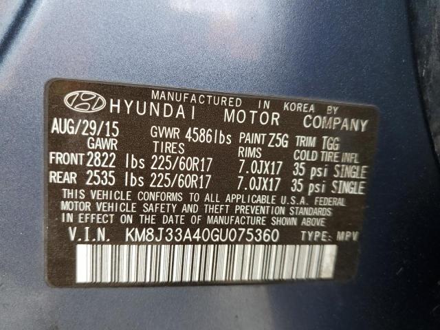 Photo 9 VIN: KM8J33A40GU075360 - HYUNDAI TUCSON LIM 