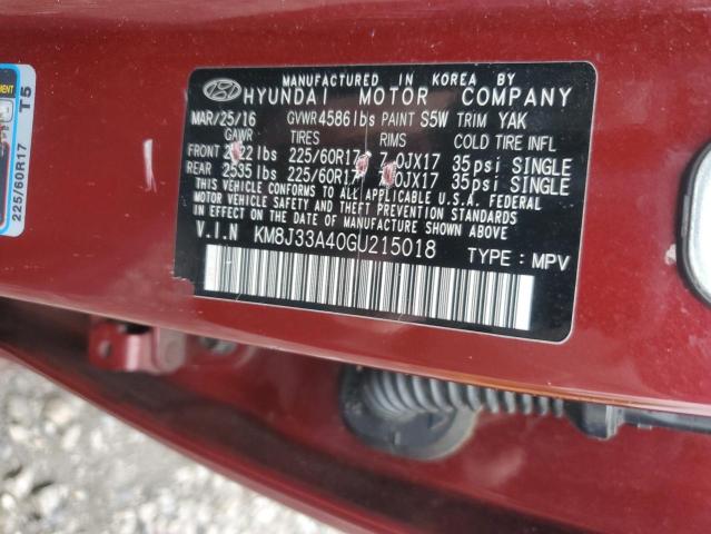 Photo 11 VIN: KM8J33A40GU215018 - HYUNDAI TUCSON 