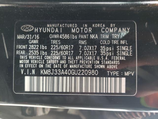 Photo 9 VIN: KM8J33A40GU220980 - HYUNDAI TUCSON LIM 