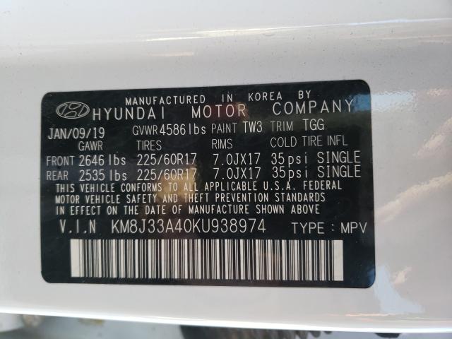 Photo 9 VIN: KM8J33A40KU938974 - HYUNDAI TUCSON LIM 