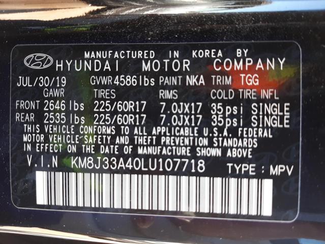 Photo 9 VIN: KM8J33A40LU107718 - HYUNDAI TUCSON LIM 