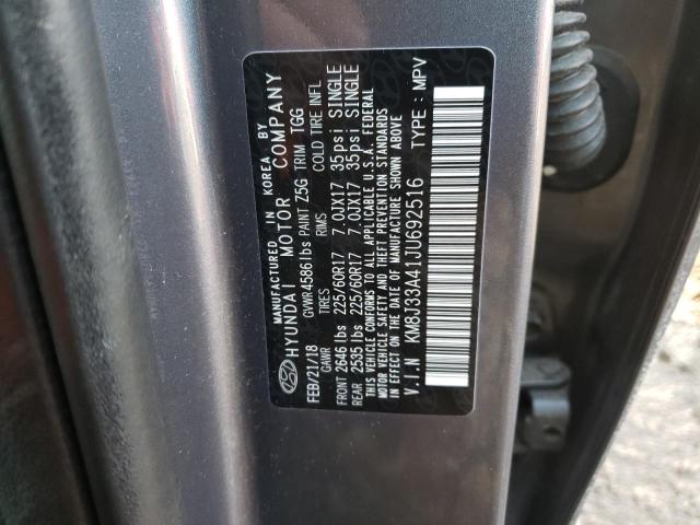 Photo 9 VIN: KM8J33A41JU692516 - HYUNDAI TUCSON SEL 