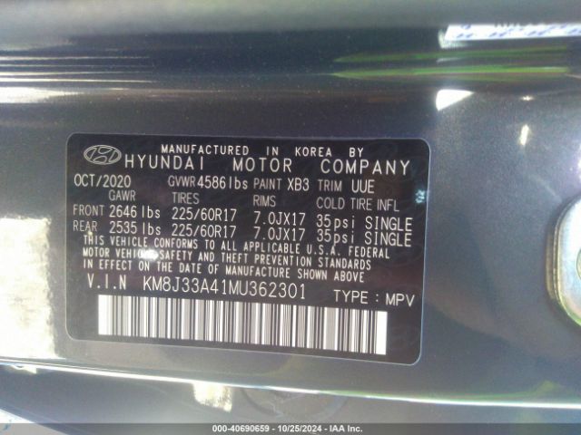 Photo 8 VIN: KM8J33A41MU362301 - HYUNDAI TUCSON 