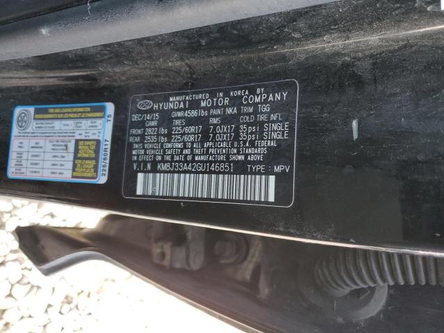 Photo 12 VIN: KM8J33A42GU146851 - HYUNDAI TUCSON LIM 