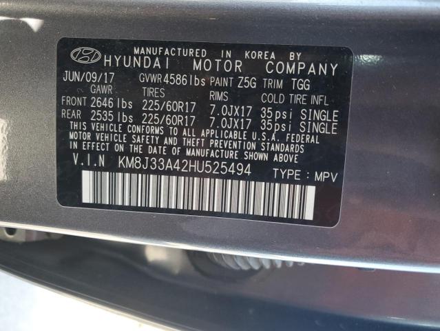 Photo 11 VIN: KM8J33A42HU525494 - HYUNDAI TUCSON 